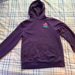 Urban Pipeline Purple Hoodie with Chevron Accents